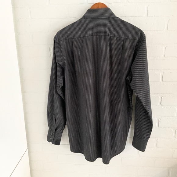 Balenciaga Men’s Button down shirt Pinstripe Black White 100% cotton FLAW XL - Picture 2 of 14